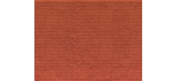 Modélisme ferroviaire : NOCH - NO56690 - Feuille en carton 3D “Tuile alsacienne”, rouge